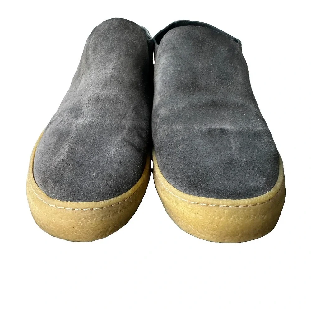James Perse Loafers Men's Size 11 US Gray Suede Leather Slip On Platform Sole